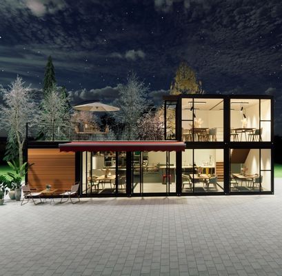 Maison préfabriquée de luxe de 20 pieds en bois personnalisé 4 chambres à coucher conteneur évolutif maison panneau sandwich bureau hôtel extérieur