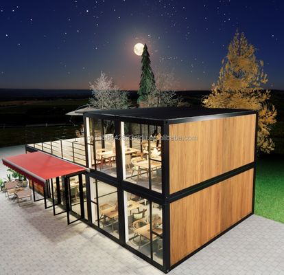 Maison préfabriquée de luxe de 20 pieds en bois personnalisé 4 chambres à coucher conteneur évolutif maison panneau sandwich bureau hôtel extérieur