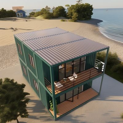 Maison de conteneurs personnalisable à deux étages pour les vacances en bord de mer ignifuge Forêt préfabriquée Villa Resort Tailles 20ft 40ft