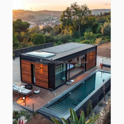 Maison de conteneurs personnalisable à deux étages pour les vacances en bord de mer ignifuge Forêt préfabriquée Villa Resort Tailles 20ft 40ft