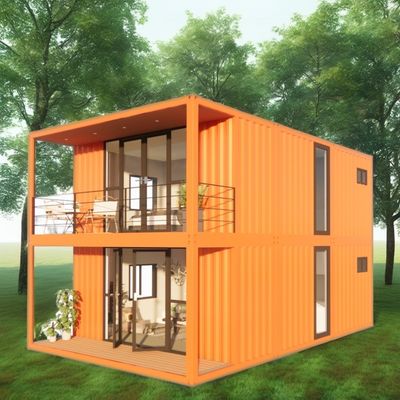 Maison de conteneurs personnalisable à deux étages pour les vacances en bord de mer ignifuge Forêt préfabriquée Villa Resort Tailles 20ft 40ft