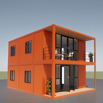 Maison de conteneurs personnalisable à deux étages pour les vacances en bord de mer ignifuge Forêt préfabriquée Villa Resort Tailles 20ft 40ft