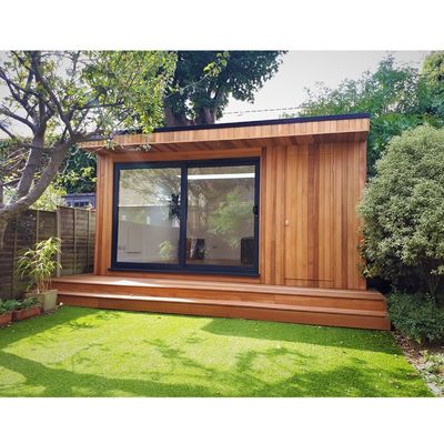 Chambres solaires préfabriquées Chambres en verre Container en bois évolutif
