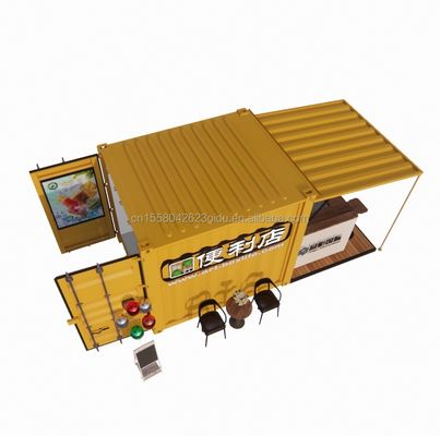 Couleur personnalisée Facilité d'installation Maison préfabriquée de 10 pieds Conteneurs de vie à plat pour manger dans les maisons modulaires