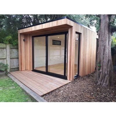 Chambres solaires préfabriquées Chambres en verre Container en bois évolutif