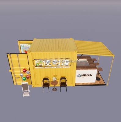 Couleur personnalisée Facilité d'installation Maison préfabriquée de 10 pieds Conteneurs de vie à plat pour manger dans les maisons modulaires