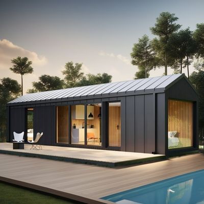 Design moderne Container préfabriqué piscine en tubes carrés en acier galvanisé pour les vacances en plein air Hôtels Fêtes ou bureaux