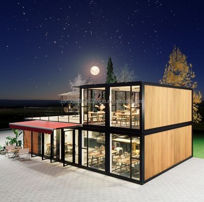 Alloy d'aluminium fenêtres 2 chambres à coucher maison miniature préfabriquée pour magasin ou appartement dans une maison de conteneurs moderne 20ft/40ft Taille