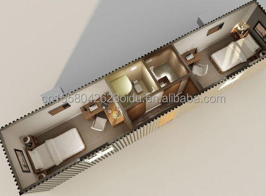 50/75/100mm Wave Sandwich Panel Wall Design personnalisable 40 pieds Container de livraison modifié Maison pour la vie ou les vacances