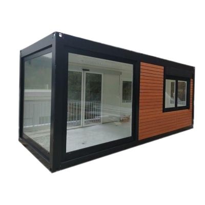 Container modulaire préfabriqué Container en bois Container à emballage plat Aménagement amovible Maison de luxe de 20 pieds Café moderne