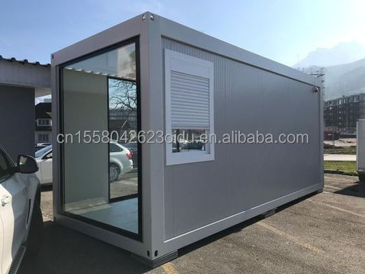 Maison de travail de jardin mural de 75 mm Barbecue 20 pieds Conteneur d'emballage plat Maison mobile pour famille Style de design moderne