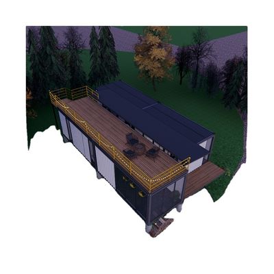Maison de conteneurs de 40 pieds construite en acier préfabriqué deux et trois chambres avec salle de bain pour les hôtels résidences