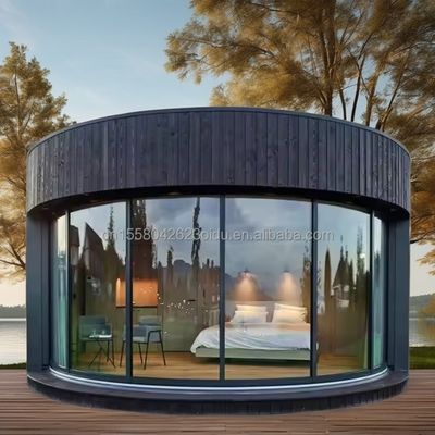 Maison de conteneurs portable de luxe moderne Structure en acier préfabriquée Mobile Villa préfabriquée Maison hôtel pour bois Eco-friendly