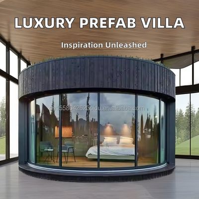 Maison de conteneurs portable de luxe moderne Structure en acier préfabriquée Mobile Villa préfabriquée Maison hôtel pour bois Eco-friendly