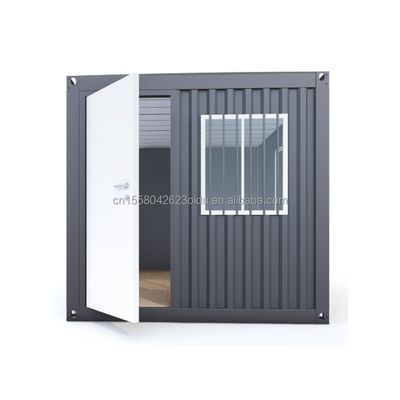 Mini-bureau/magasin de 10 pieds, adapté au budget Container d'expédition modifié Panneau sandwich en acier Hôtels avec fenêtres en alliage d'aluminium