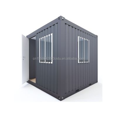 Mini-bureau/magasin de 10 pieds, adapté au budget Container d'expédition modifié Panneau sandwich en acier Hôtels avec fenêtres en alliage d'aluminium