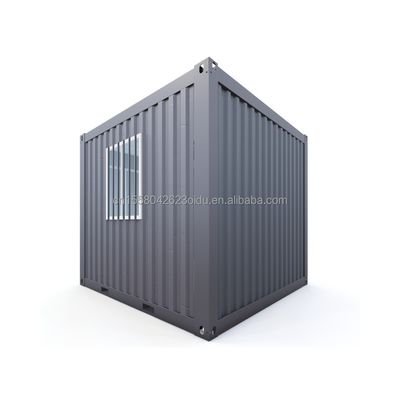 Mini-bureau/magasin de 10 pieds, adapté au budget Container d'expédition modifié Panneau sandwich en acier Hôtels avec fenêtres en alliage d'aluminium