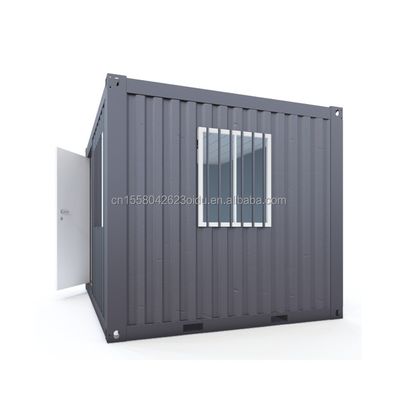 Mini-bureau/magasin de 10 pieds, adapté au budget Container d'expédition modifié Panneau sandwich en acier Hôtels avec fenêtres en alliage d'aluminium