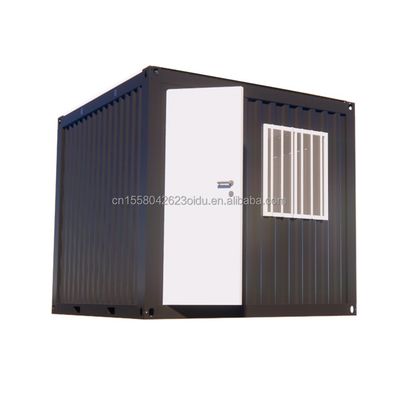 Mini-bureau/magasin de 10 pieds, adapté au budget Container d'expédition modifié Panneau sandwich en acier Hôtels avec fenêtres en alliage d'aluminium