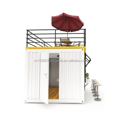 EU 10ft Mini Pop-up Shop Container Café Bar Restaurant de restauration rapide Magasin de détail avec panneau sandwich à ondes murales de 50 mm