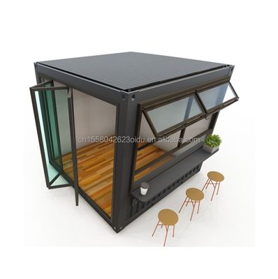 Mini-boutique pop-up de 10 pieds, contenant, café, bar, fast-food, restaurant, magasin avec fenêtres en alliage d'aluminium
