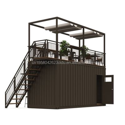 Cadre en acier galvanisé en acier pliant 180g 20ft pliable Luxe préfabriqué Portable Container de café pour les produits