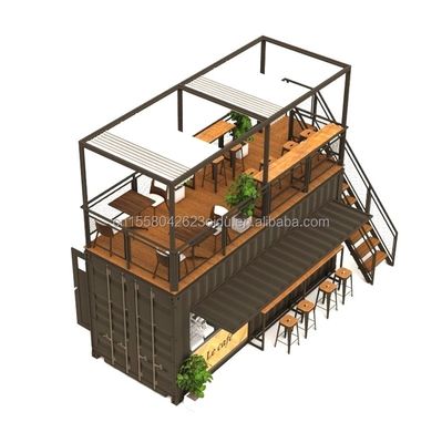 Cadre en acier galvanisé en acier pliant 180g 20ft pliable Luxe préfabriqué Portable Container de café pour les produits