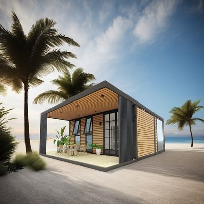 Container en bois extérieur maison de luxe jardin maison minuscule avec 2-3 chambres pour les familles et les hôtels fenêtres en alliage d'aluminium