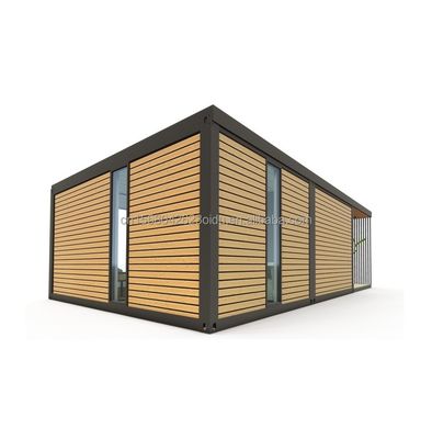 Container en bois extérieur maison de luxe jardin maison minuscule avec 2-3 chambres pour les familles et les hôtels fenêtres en alliage d'aluminium