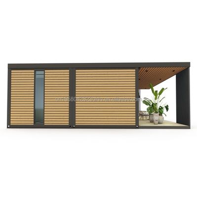 Container en bois extérieur maison de luxe jardin maison minuscule avec 2-3 chambres pour les familles et les hôtels fenêtres en alliage d'aluminium
