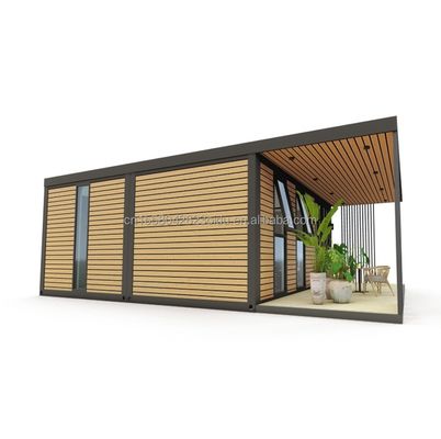 Container en bois extérieur maison de luxe jardin maison minuscule avec 2-3 chambres pour les familles et les hôtels fenêtres en alliage d'aluminium
