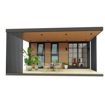 Container en bois extérieur maison de luxe jardin maison minuscule avec 2-3 chambres pour les familles et les hôtels fenêtres en alliage d'aluminium