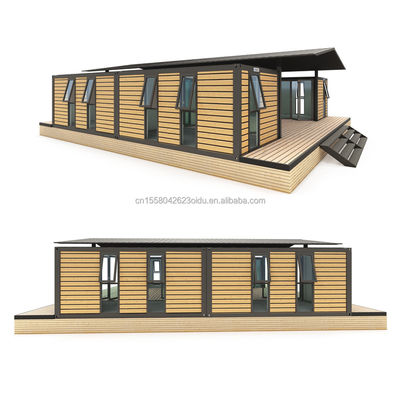 Maison de conteneurs de 40 pieds pour les hôtels et les campagnes résidents en bois d'œuvre préfabriquée en acier atelier/salle de classe panneau sandwich