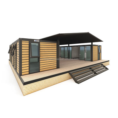 Maison de conteneurs de 40 pieds pour les hôtels et les campagnes résidents en bois d'œuvre préfabriquée en acier atelier/salle de classe panneau sandwich