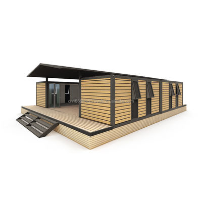 Maison de conteneurs de 40 pieds pour les hôtels et les campagnes résidents en bois d'œuvre préfabriquée en acier atelier/salle de classe panneau sandwich