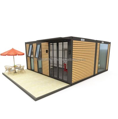 Maison miniature portable préfabriquée en acier léger Villa modulaire avec tubes carrés en acier galvanisé