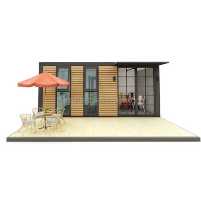 Maison miniature portable préfabriquée en acier léger Villa modulaire avec tubes carrés en acier galvanisé