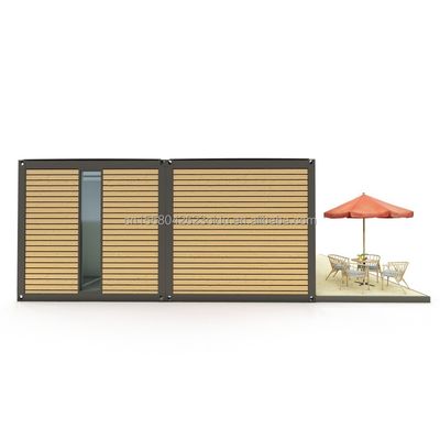 Maison miniature portable préfabriquée en acier léger Villa modulaire avec tubes carrés en acier galvanisé