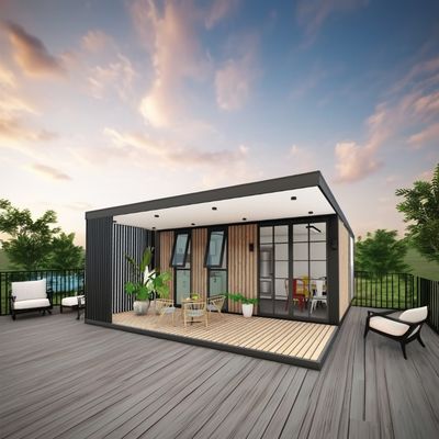 Cadre en acier galvanisé en acier pliant 180g Design moderne de luxe Petite chambre préfabriquée pour jardin extérieur Maison Villa vente
