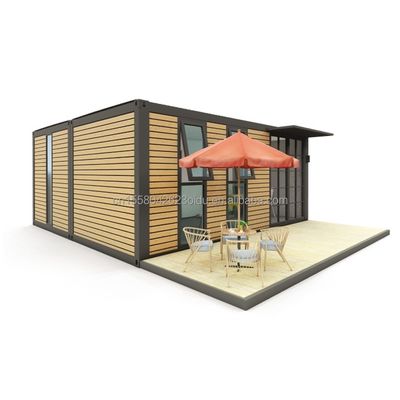 Maison miniature portable préfabriquée en acier léger Villa modulaire avec tubes carrés en acier galvanisé