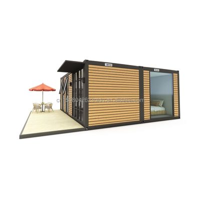 Maison miniature portable préfabriquée en acier léger Villa modulaire avec tubes carrés en acier galvanisé