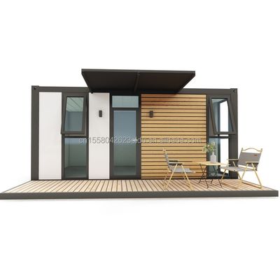 Chambres à coucher en extérieur Chambres à coucher en extérieur Chambres à conteneurs en acier préfabriquées pour hôtel Extensible Petite maison résidentielle de 20 pieds / 40 pieds