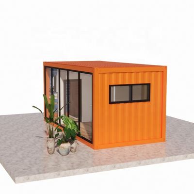 Maison en acier extérieur et panneau sandwich Container à paquet plat avec salle de bain en 20 pieds / 40 pieds