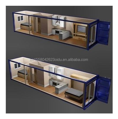 Maison de conteneurs préfabriquée de design moderne pour bureau/extérieur en acier galvanisé pliant 180g Petite maison préfabriquée maison de jardin