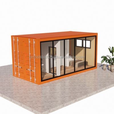 Maison en acier extérieur et panneau sandwich Container à paquet plat avec salle de bain en 20 pieds / 40 pieds