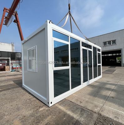 Maison en conteneurs préfabriqués de 20 pieds pour couples Familles Hôtels Maison cadre en acier en acier galvanisé pliage 180g