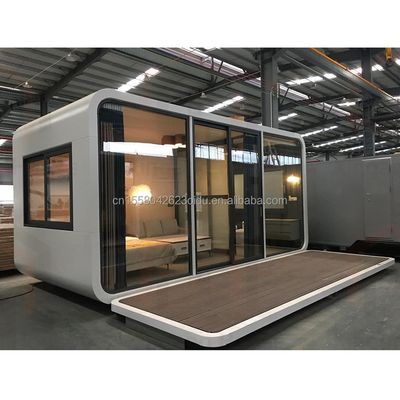 SH Container pliable préfabriqué de design moderne maison extérieure modulaire en acier et verre Capsule d'espace pour la vie urbaine