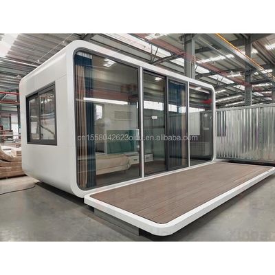 SH Container pliable préfabriqué de design moderne maison extérieure modulaire en acier et verre Capsule d'espace pour la vie urbaine