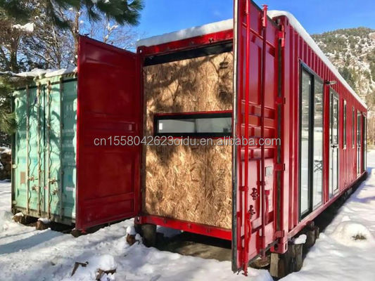 Container expandable préfabriqué à l'extérieur 40 pieds 20 pieds Maison portable 2-5 chambres préfabriquées Maison d'expédition Boutique mobile Granny Flat