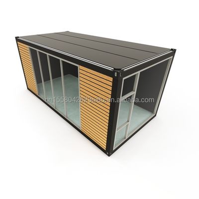Chambres préfabriquées de conteneurs de 20 pieds 40 pieds Design moderne Chambres préfabriquées de couleur en bois pour couples Familles Hôtels en plein air